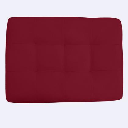 Imagem de Kit 2 Banqueta Alta Retangular Cozinha e Sala Suede Vermelho - Jylcrom