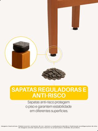 Imagem de Kit 2 Banqueta Alta Safira Para Cozinha De Madeira Maciça Estofada Com Encosto Para Bancada Americana E Área Gourmet