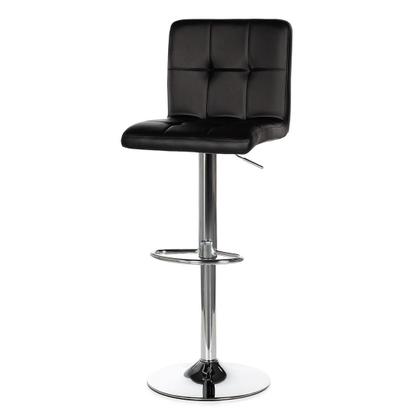 Imagem de Kit 2 Banqueta Giratória ANM2800B Gomos Confort Anima Office Estofada em PU Preta Base Cromada