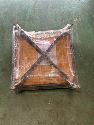 Imagem de Kit 2 Banqueta Moderna em Ferro/Madeira 45x35Cm Desmontável