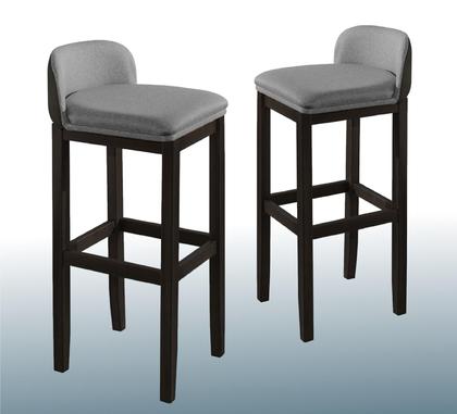 Imagem de Kit 2 Banquetas Alta Ônix Cozinha  Madeira cor Preta Maciça Estofada   Área Gourmet