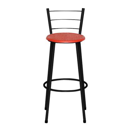 Imagem de Kit 2 Banquetas Alta Para Cozinha Balcão Epoxi Preta Cristal