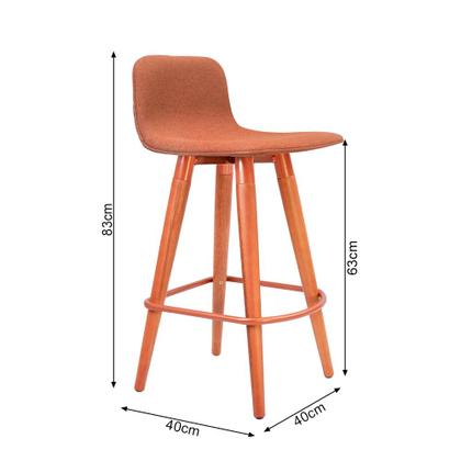 Imagem de Kit 2 Banquetas Baixa Linea Aço Cobre Assento Terracota