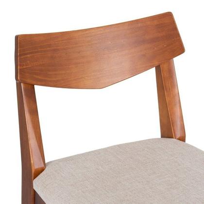 Imagem de Kit 2 Banquetas de Madeira Maciça Loop Linho