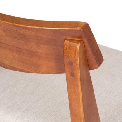 Imagem de Kit 2 Banquetas de Madeira Maciça Loop Linho