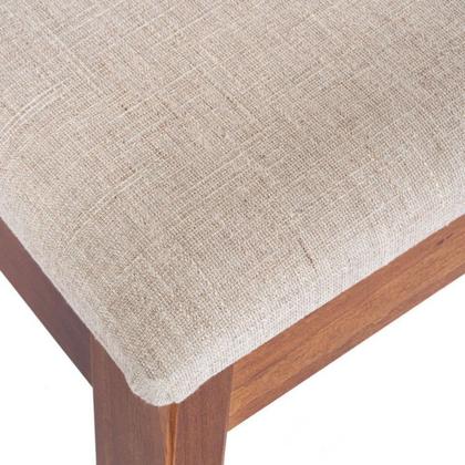 Imagem de Kit 2 Banquetas de Madeira Maciça Loop Linho