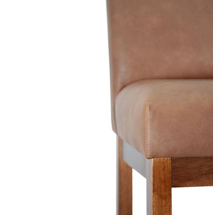 Imagem de Kit 2 Banquetas de Material Sintético Para Bar Balcão Bancada Com Encosto Estofada