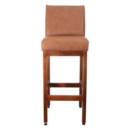 Imagem de Kit 2 Banquetas de Material Sintético Para Bar Balcão Bancada Com Encosto Estofada