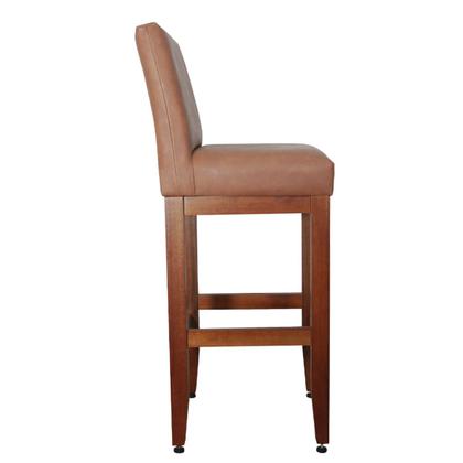 Imagem de Kit 2 Banquetas de Material Sintético Para Bar Balcão Bancada Com Encosto Estofada