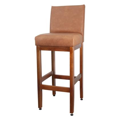 Imagem de Kit 2 Banquetas de Material Sintético Para Bar Balcão Bancada Com Encosto Estofada