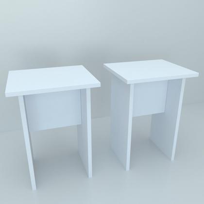 Imagem de Kit 2 Banquetas MDP Conjunto Bancos Branco