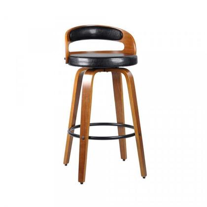 Imagem de Kit 2 Banquetas para Cozinha Altas Giratórias Madeira Roma Rivatti