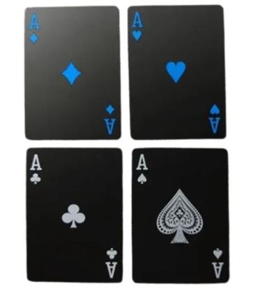 Imagem de Kit 2 Baralhos Black A Prova D'agua - Preto Com Azul