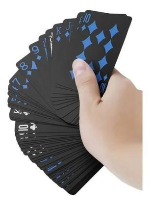 Imagem de KIT 2 Baralhos Vermelho Azul Black Poker Cartas Jogos Prova Dagua