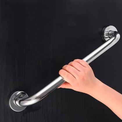 Imagem de Kit 2 Barra Alça Corrimão Apoio Segurança Banheiro 60cm Inox Não Enferruja Suporte Pegador Idoso Premium