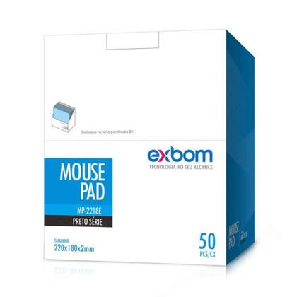Imagem de Kit 2 Bases para Mouse Preto Mouse Pad Espuma Exbom Sortido