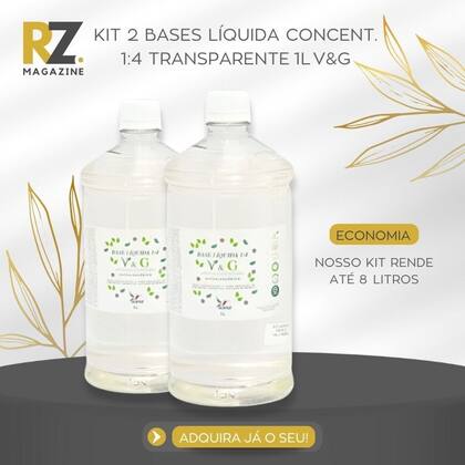 Imagem de Kit 2 Bases Sabonete Líquido Concentrado Hipoalergênica Transparente para Sabonete, Shampoo VG 1 Litro