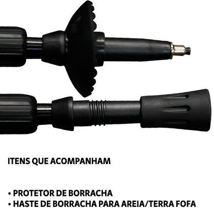 Imagem de Kit 2 Bastão Retrátil com Amortecedor Dobrável e Leve para Caminhadas e Trilhas Nautika Ntk