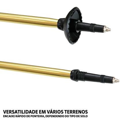 Imagem de Kit 2 Bastão Retrátil com Amortecedor Dobrável e Leve para Caminhadas e Trilhas Nautika Ntk