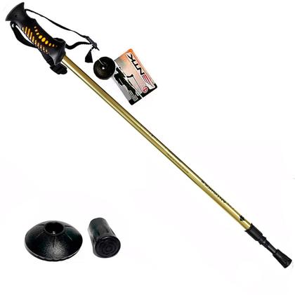 Imagem de Kit 2 Bastão Retrátil com Amortecedor Dobrável e Leve para Caminhadas e Trilhas Nautika Ntk