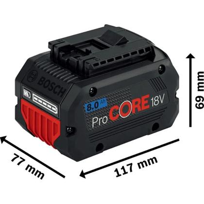 Imagem de Kit 2 Bateria ProCORE Bosch + Carregador rápido 18V GAL1880 