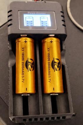 Imagem de Kit 2 Bateria Recarregável Modelo 18500 3500Mah 3.7v - Enviamos no mesmo dia