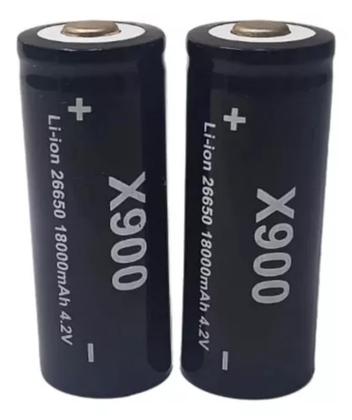 Imagem de Kit 2 Baterias 26650 4,2v 16800mah Li-ion - Recarregável
