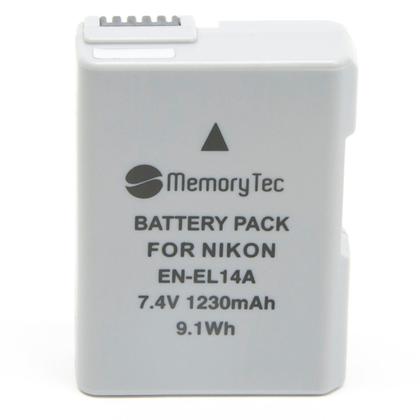 Imagem de Kit 2 Baterias EN-EL14 + carregador para câmera digital e filmadora Nikon SLR P7000, D3100, D3200, D5100, P7100