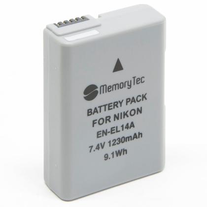 Imagem de Kit 2 Baterias EN-EL14 + carregador para câmera digital e filmadora Nikon SLR P7000, D3100, D3200, D5100, P7100