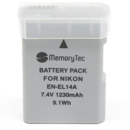 Imagem de Kit 2 Baterias EN-EL14 + carregador para câmera digital e filmadora Nikon SLR P7000, D3100, D3200, D5100, P7100