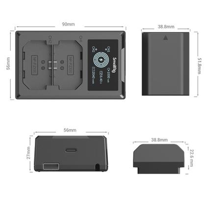 Imagem de Kit 2 Baterias Np-fz100 Com Carregador Usb Smallrig Para Câmeras Sony