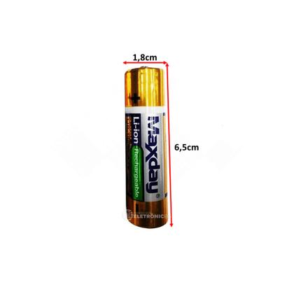 Imagem de Kit 2 Baterias Para Lanternas e Aparelhos Eletrônicos Diversos 18650 3.7V 12800mah LIR18650