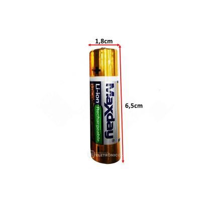 Imagem de Kit 2 Baterias Recarregáveis Li-Ion 18650 12800mah 3.7V Original Para Lanternas LIR18650