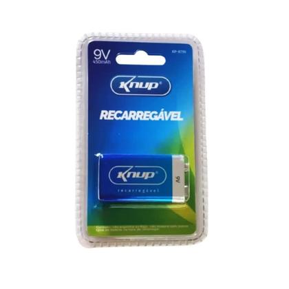 Imagem de Kit 2 Baterias Recarregável 9 Volts Knup 9v 450mah Original