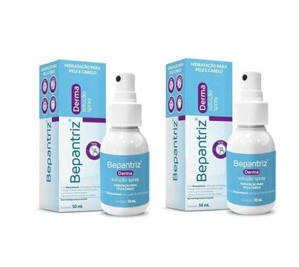 Imagem de Kit 2 Bepantriz Derma Solução Spray Hidratação para pele e cabelo - 50ml = Bepantol