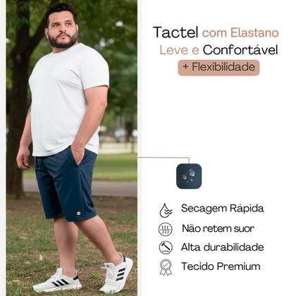 Imagem de Kit 2 Bermuda Plus Size Masculina Tactel Com Elastano