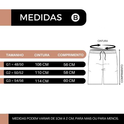 Imagem de Kit 2 Bermuda Plus Size Masculina Tactel Com Elastano