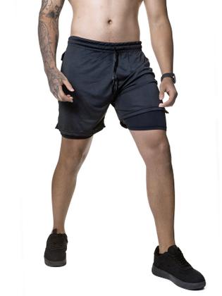 Imagem de Kit 2 Bermuda Short fit Masculina Academia Corrida c/ Compressão Elastano
