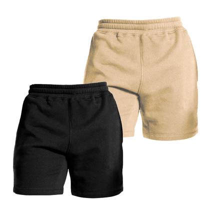 Imagem de Kit 2 Bermudas De Moletom, Short Com Elástico Na Cintura