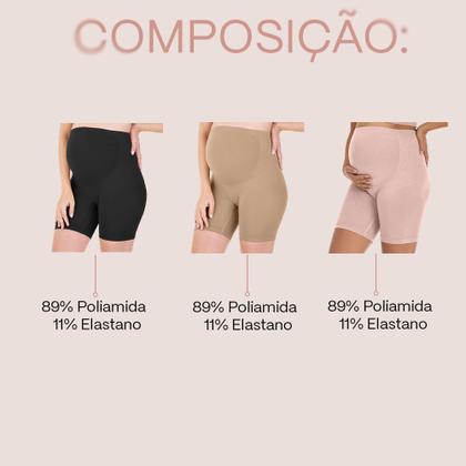 Imagem de Kit 2 Bermudas Gestante Maternidade Sem Costura Zee Rucci