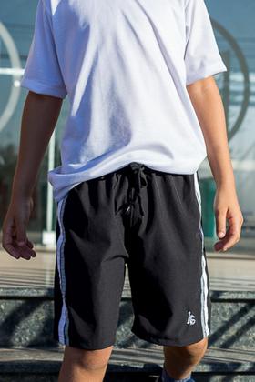 Imagem de KIT 2 Bermudas Infantil Lisa Tactel com Elastano Uniforme Escolar Cós de Elástico 307