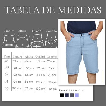 Imagem de Kit 2 Bermudas Jeans Masculina Lycra Elastano Slim Premium Algodão 