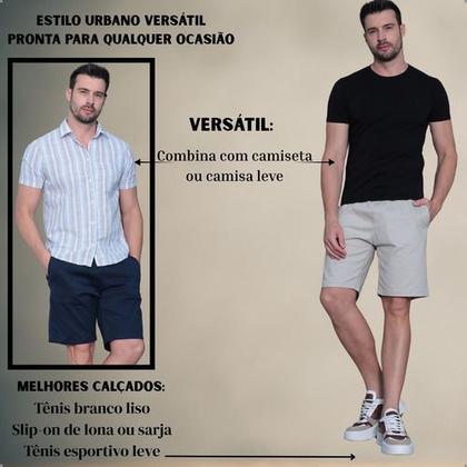 Imagem de Kit 2 Bermudas Jogger Masculina De Sarja Com Elastano Cordão Ajustável