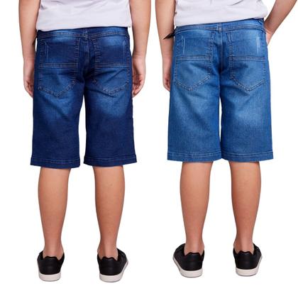 Imagem de Kit 2 Bermudas Shorts Infantil Menino