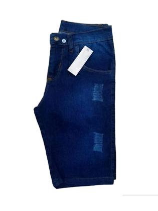 Imagem de Kit 2 Bermudas Shorts Jeans Masculina com botão Zip Lycra Elastano