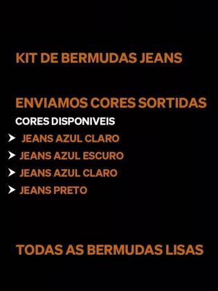Imagem de Kit 2 Bermudas Shorts Jeans Masculina com botão Zip Lycra Elastano