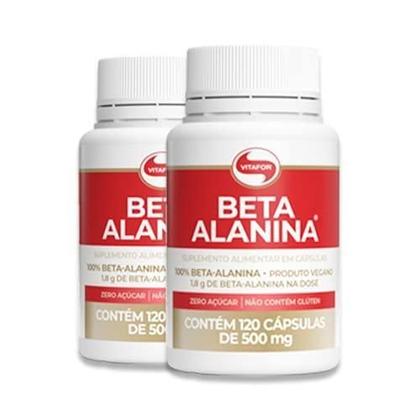 Imagem de Kit 2 Beta Alanina Capsula Vitafor Com 120 Cápsulas Cada