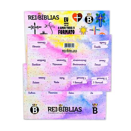 Imagem de Kit 2 Bíblia Sagrada Evangélica Com Índice Abas Adesivas - Menina Lilás e Flores Aquarelas C/ Harpa