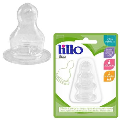 Imagem de Kit 2 Bicos de Silicone Para Mamadeiras Clássica 6m+ Lillo