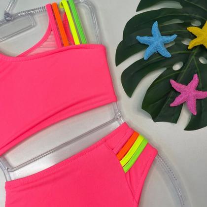 Imagem de Kit 2 Biquíni Infantil Traje De banho + Chapéu De Praia Blogueirinha